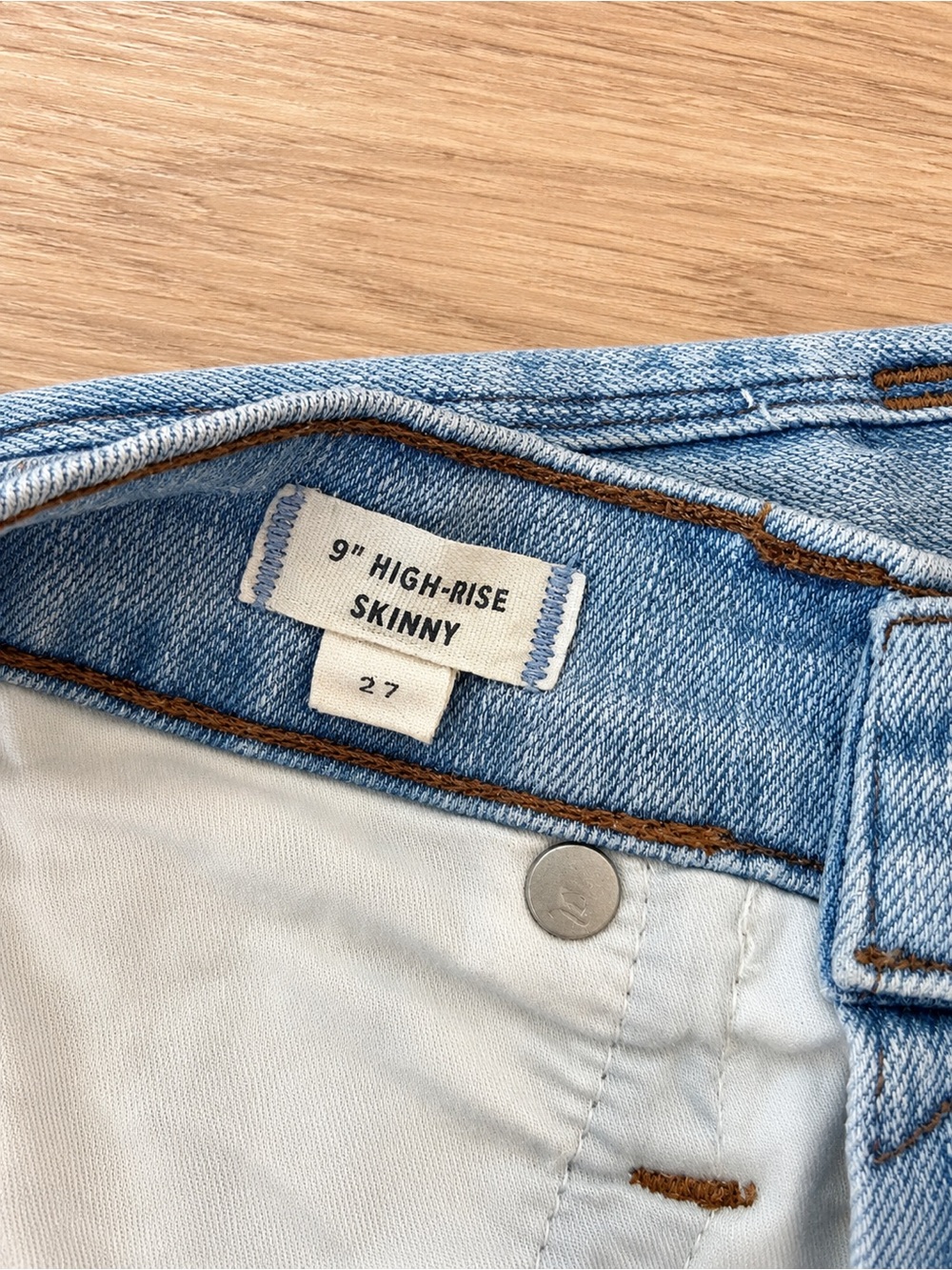 Madewell 9” High Rise Skinny Jeans US 4 27 Distressed MSRP $148 - Picture 4 of 6
